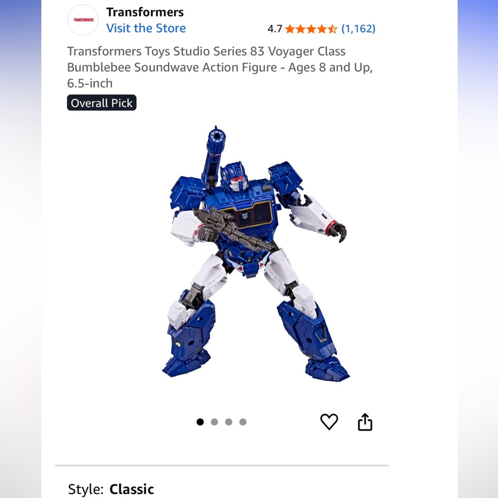 Hasbro Transformers Soundwave Action Figure - Red, Blue, White